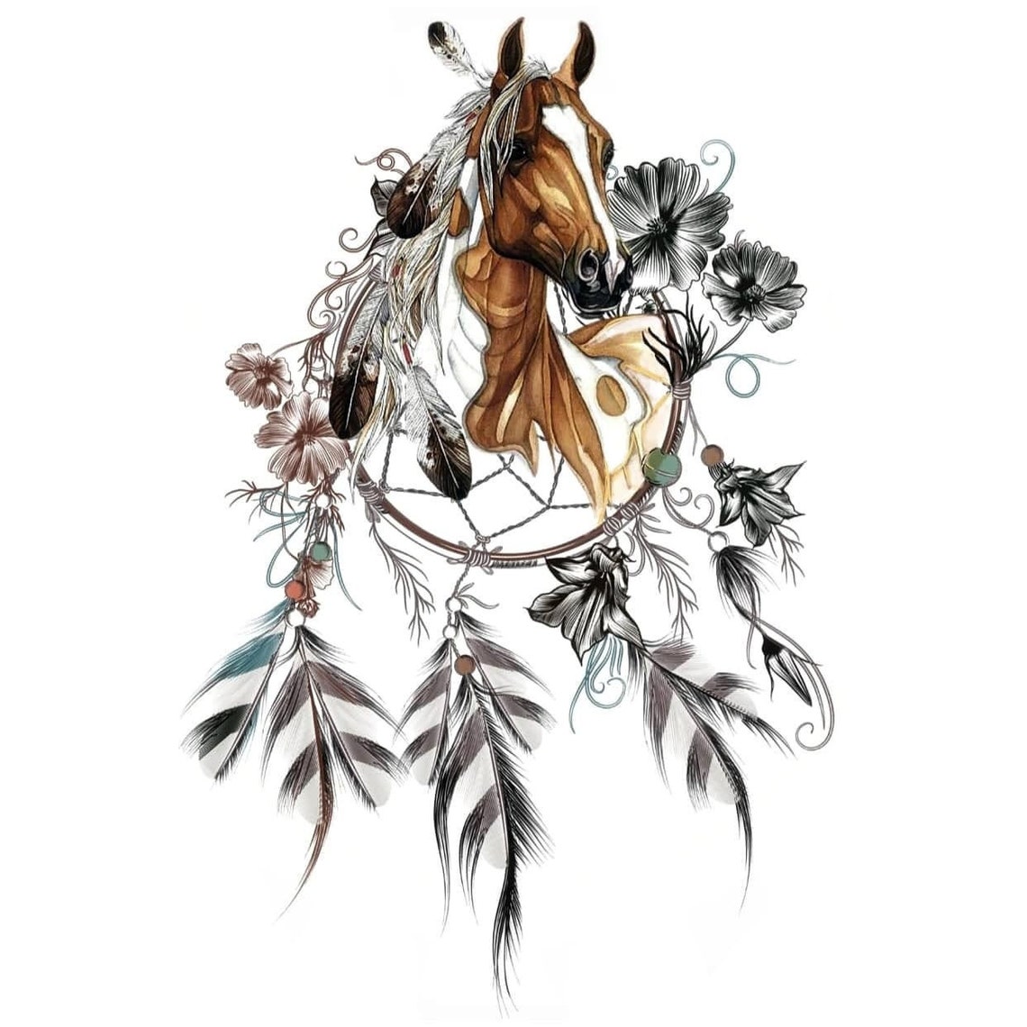 Animal Dreamcatcher Brown Horse Etsy