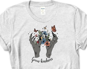 Grow Kindness Shirt, Plant Witch Tee, Celestial Witch Tee, Gardening Shirt, Gift for Gardener, Plant Lover, Plant Parent, Plant Daddy