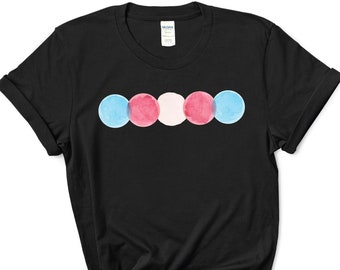 Subtle Trans Pride Shirt: Watercolor Transgender Flag Tee