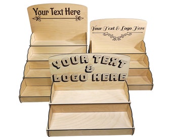 Custom Laser Engraved Display Stand: Craft Show Tabletop Shelves
