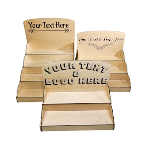 Custom Laser Engraved Stand with Brand & Logo, Display Shelves, Display Stand, Tabletop Display Stand, Product Display Stand