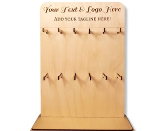 Customizable Laser Engraved Peg Display Stand, Great for Keychains and Much More! Craft Display Stand, Retail Display, Merchandise Stand