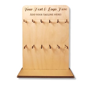 Customizable Laser Engraved Peg Display Stand, Great for Keychains and Much More! Craft Display Stand, Retail Display, Merchandise Stand