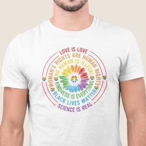 Pride Shirt: Human Rights Sunflower LGBTQ+ Tee
