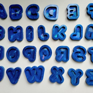 Holographic letters full set molds