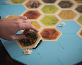 Catan upgrade peças hexagonais brancas