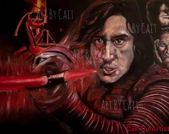 Kylo Ren Star Wars Original Painting