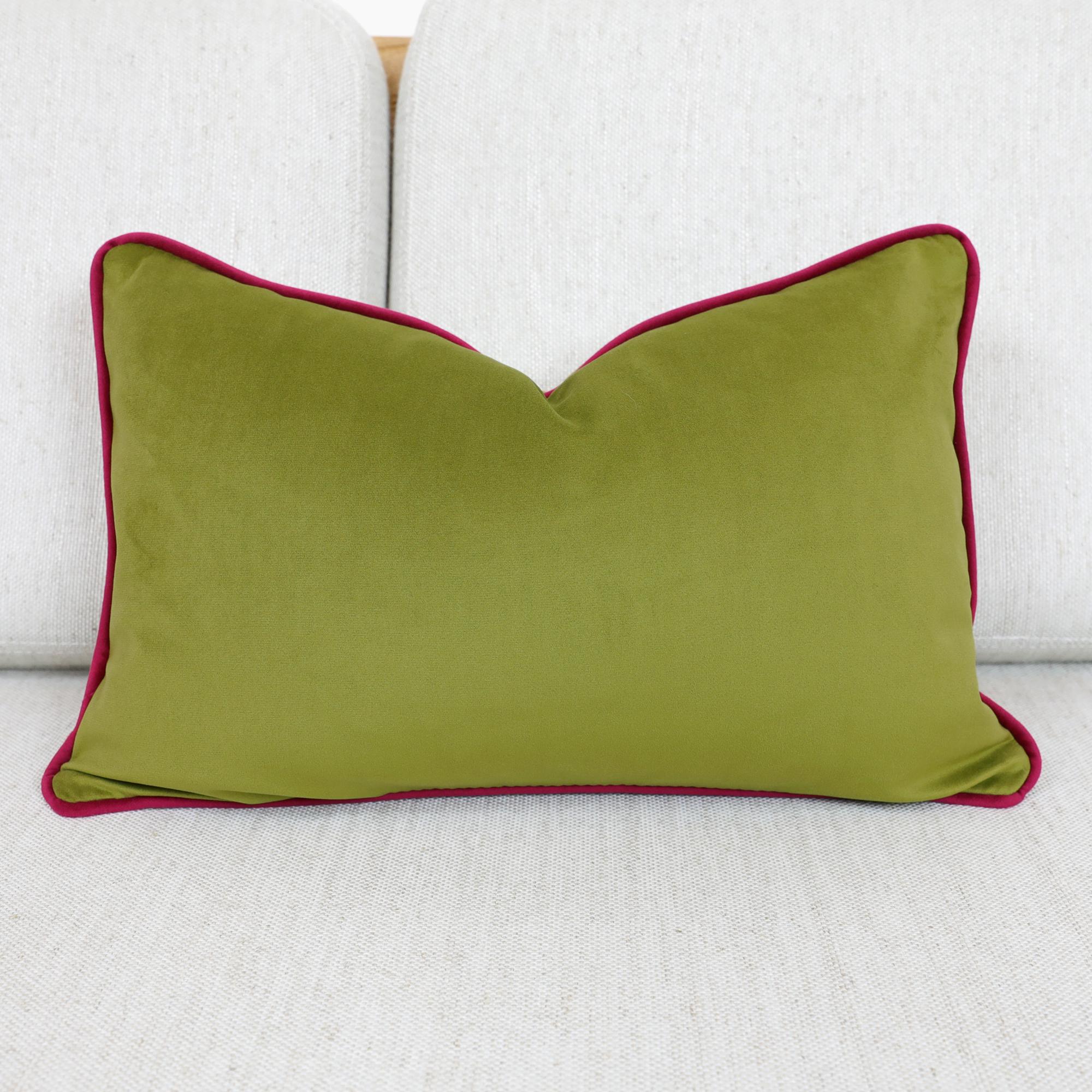 1 pezzo Federa decorativa per cuscino semplice verde scuro e oro per