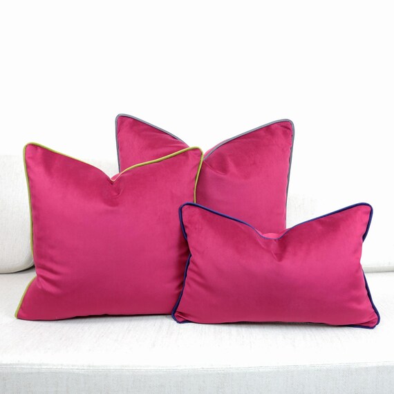Dark pink velvet cushion deals