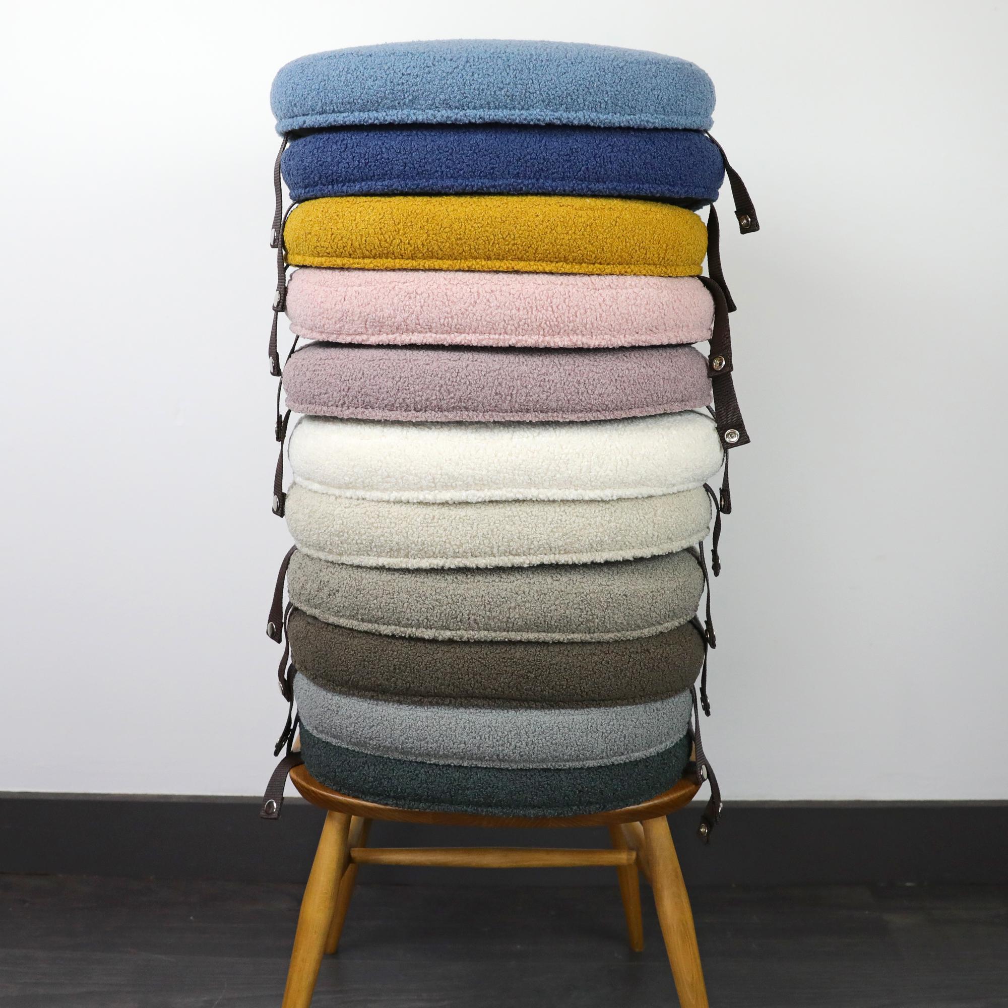 Bouclé Dining Chair Cushions for Ercol Windsor Range in Fluffy Boucle Fabric.