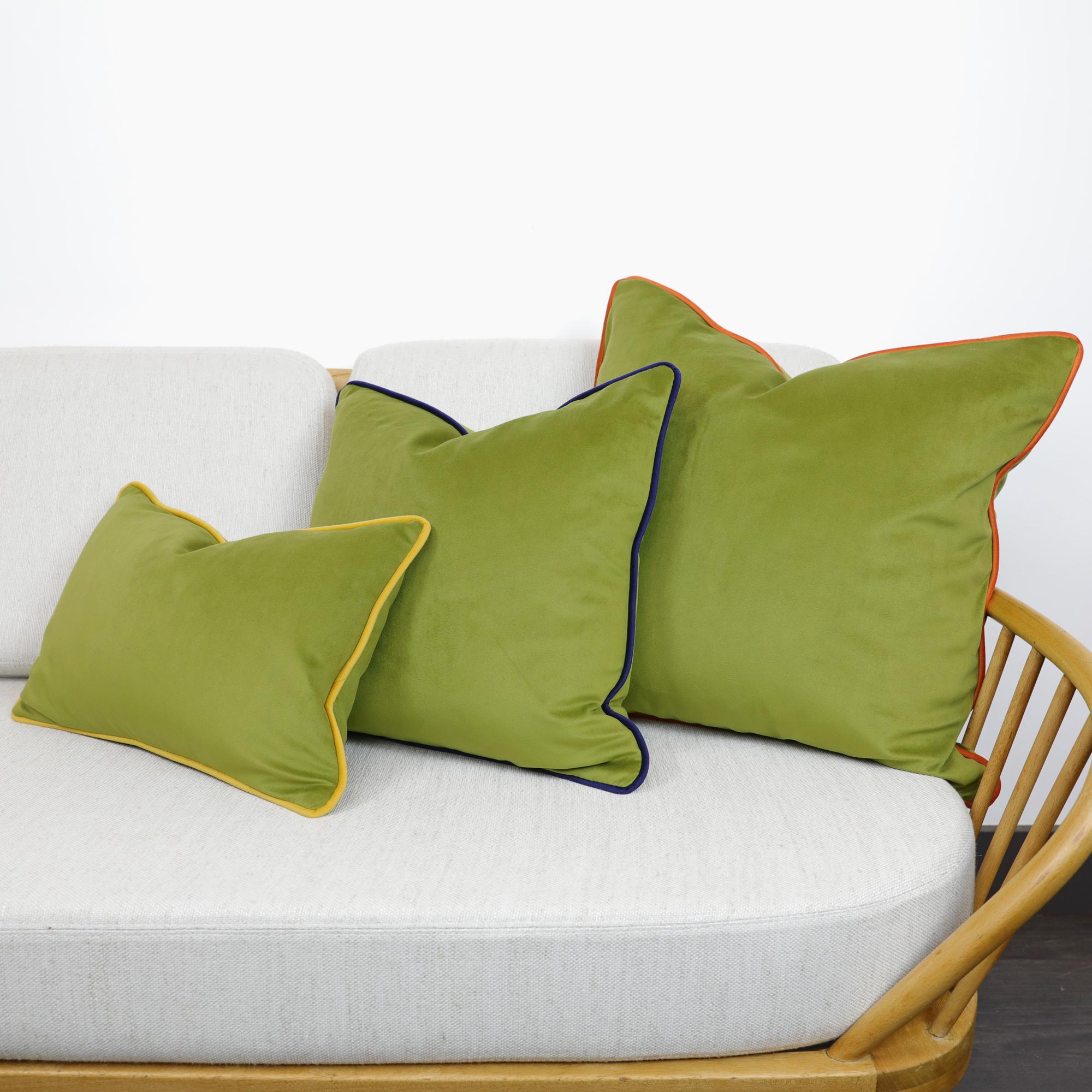 Zanetti Federa Cuscino Quadrato Chic in Velluto 50x50 cm Verde