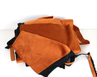 1Kg Bag Burnt Orange Fabric Offcuts Remnants - Upholstery Cushions Soft Furnishings