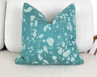 Bute Teal Terrazzo Style Eco Recycled Wool Luxury Designer Cushion Covers Scatter Cushions Throw Pillows