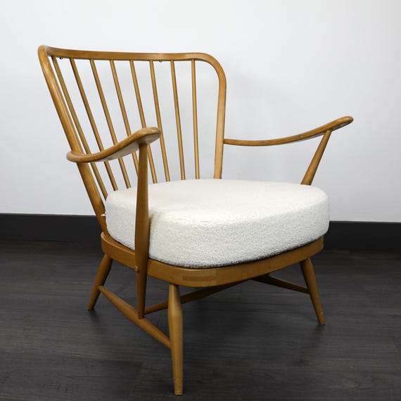 Boucle Replacement Cushions for Ercol 477 Low Back 478 High Back Armchair in Fluffy Beige Boucle Fabric. New Eco Foam. Etsy UK