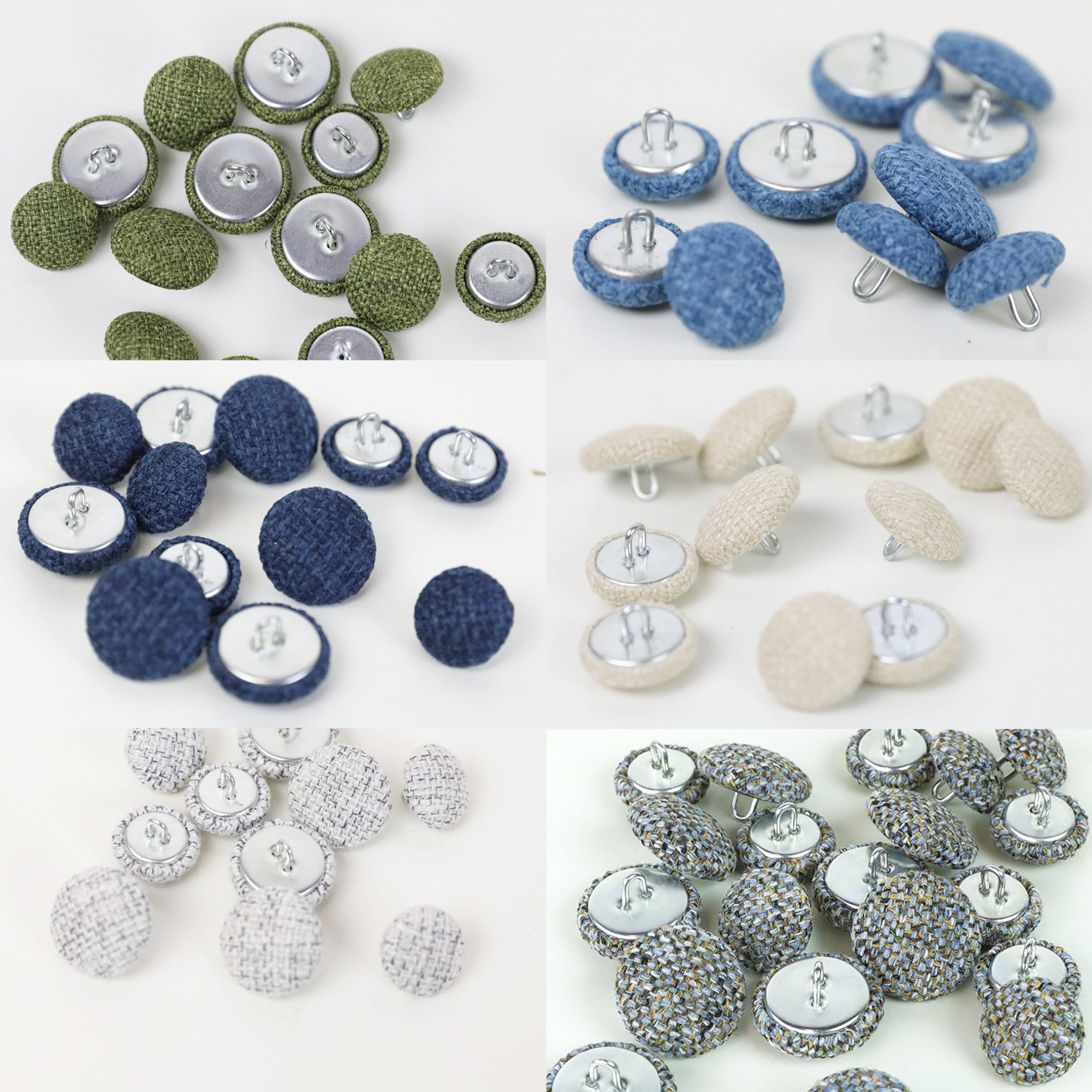 50 PCS Bottoni In Cristallo Con Strass Bottoni Trapuntati Trasparenti