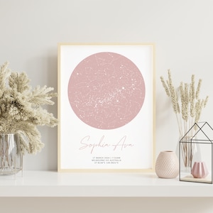 Carte des étoiles personnalisée NUMÉRIQUE | Télécharger | Naissance | Cadeau bébé | Anniversaire | Cadeau de baptême | Cadeau personnalisé | Cadeau nouveau-né | Cadeau Saint Valentin