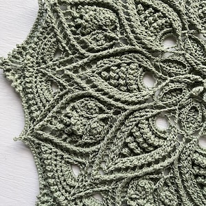 Spring Centerpeice Doily, Handmade Crocheted Mandala Lace Doily, Crocheted Cotton Doily, Modern Textured Mandala