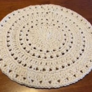 2er Set ~ Frühlings-Baumwoll-Tischset ~ Rundes Bauernhaus-Tischset ~ Vintage-Muster-Tischset