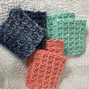 Wash Cloth Set ~ Cotton Body and Face Scrub ~ Bath Wash Cloth Set of 2