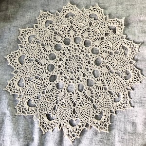 Handmade Crocheted Mandala Lace Doily, Crocheted Cotton Doily, Modern Textured Mandala