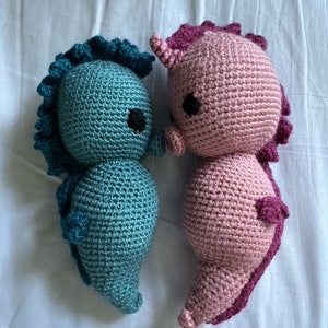 Handmade Sea Horse Stuffed Toy, Crocheted Plush Seahorse, Sea Horse Plushie, Soft Handmade Amigurumi Seahorse