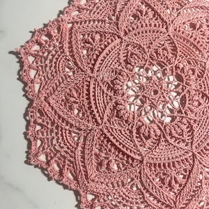 Classic Lace Doily ~ Elegantly Handmade Doily ~ Mandala Centerpiece Doily ~ Vintage Home Decor Doily