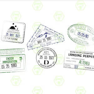 Star Wars Passport Stamps art vector png