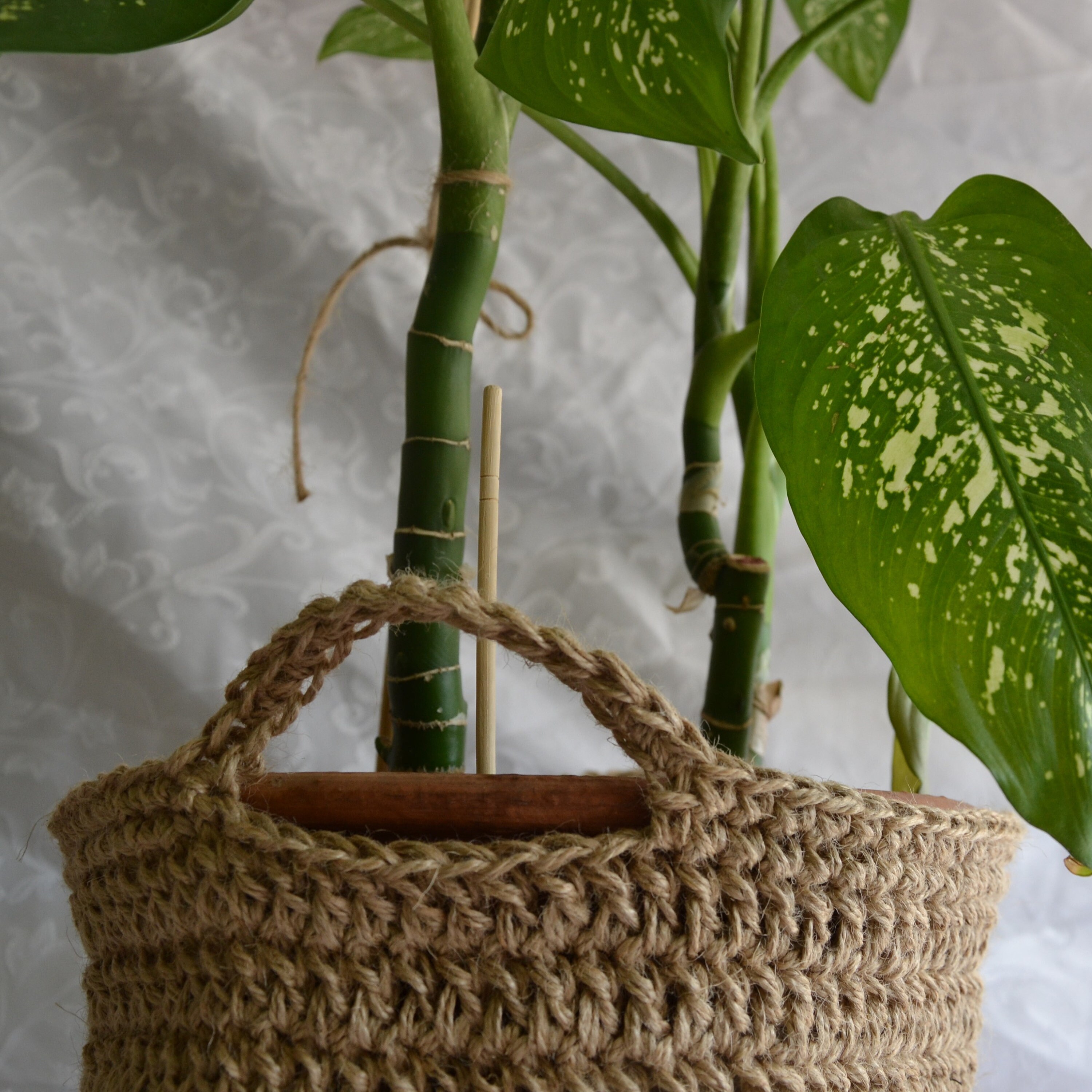 Jute pots Jute rope plant stand basket rope plant pot Jute Etsy