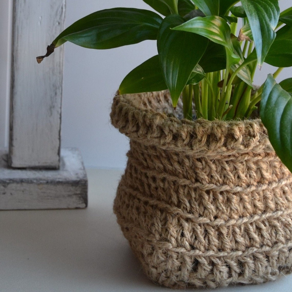 Jute pots Jute rope plant stand basket rope plant pot Jute Etsy