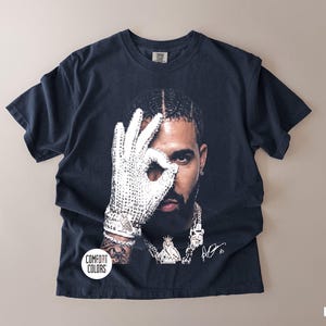 Maglietta con grafica di Drake, t-shirt hip hop anni '90, merchandising vintage da rapper, abbigliamento retrò del concerto di ICEMAN, maglietta Comfort Colors immagine 3