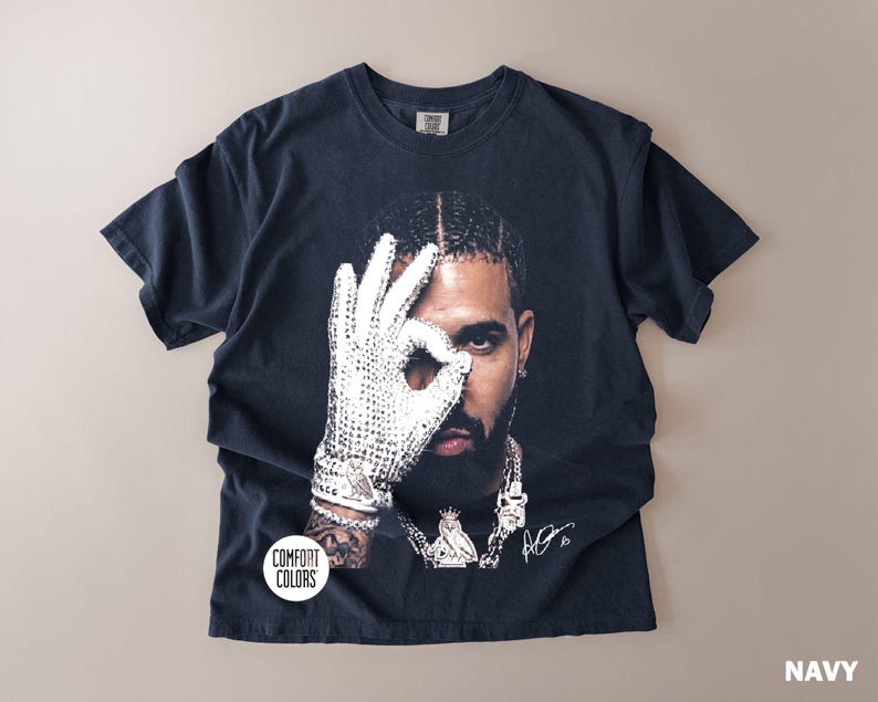 Maglietta con grafica di Drake, t-shirt hip hop anni '90, merchandising vintage da rapper, abbigliamento retrò del concerto di ICEMAN, maglietta Comfort Colors immagine 3