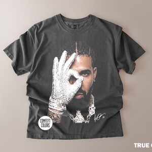 Maglietta con grafica di Drake, t-shirt hip hop anni '90, merchandising vintage da rapper, abbigliamento retrò del concerto di ICEMAN, maglietta Comfort Colors immagine 4