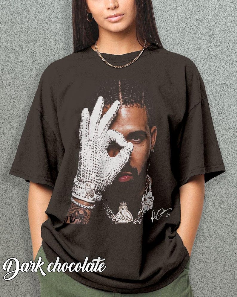 Maglietta con grafica di Drake, t-shirt hip hop anni '90, merchandising vintage da rapper, abbigliamento retrò del concerto di ICEMAN, maglietta Comfort Colors immagine 6