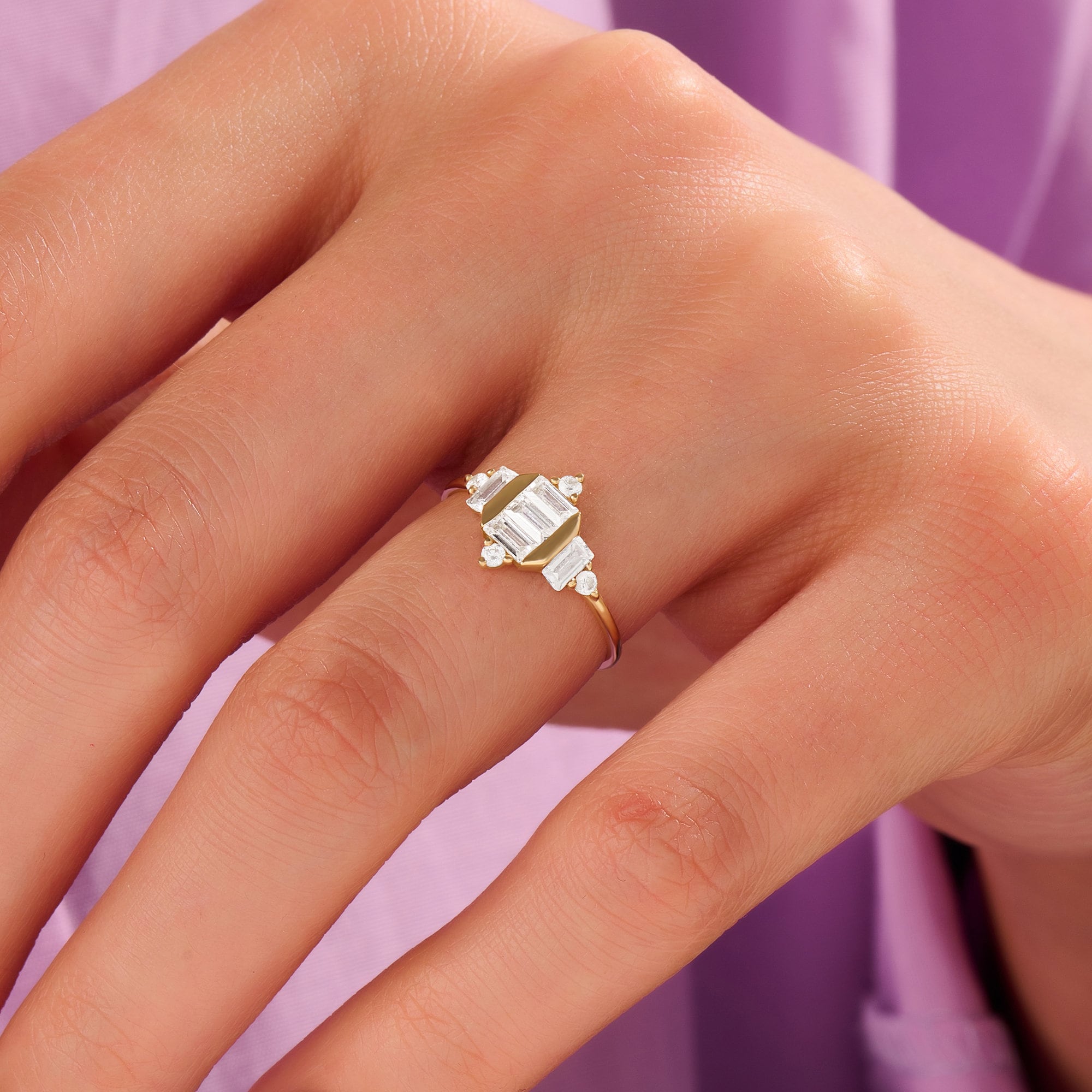 Etsy art hotsell deco engagement ring