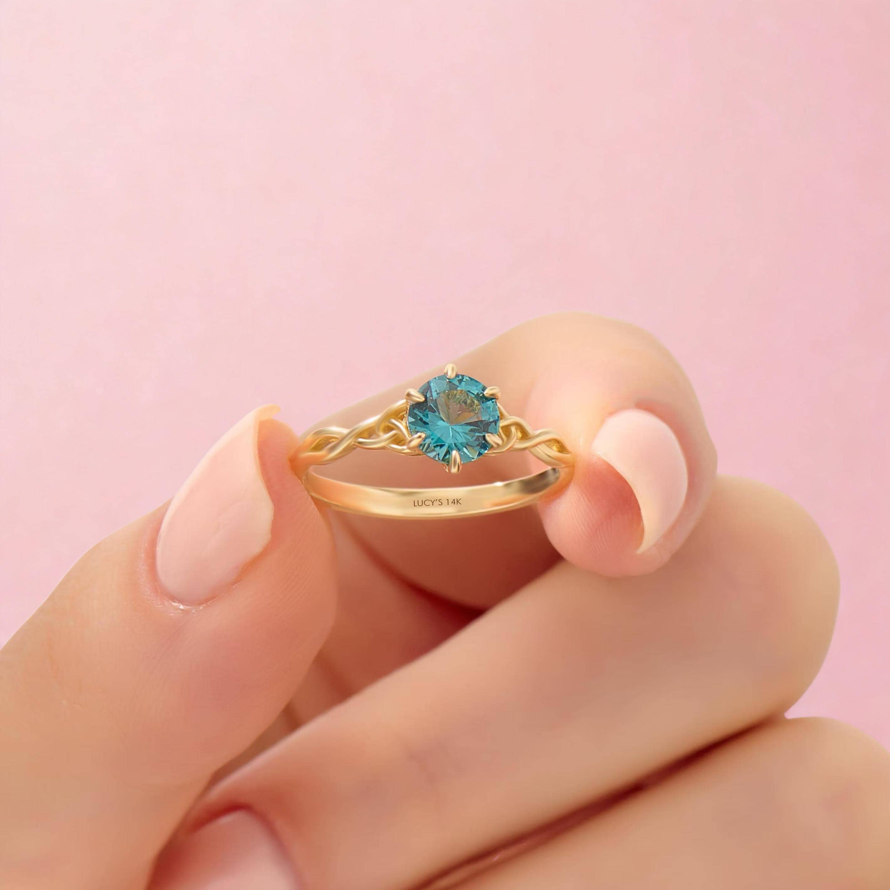 Celtic Knot London Blue Ring