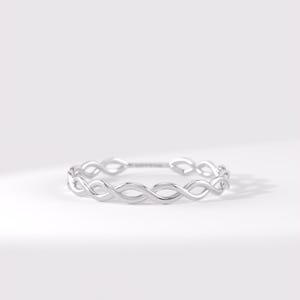 10K Gold Ring, Solid 10K Gold Twist Ring, Dainty Twist Stacking Band for Women, 10K Rope Ring, Gold Twist Band imagen 5