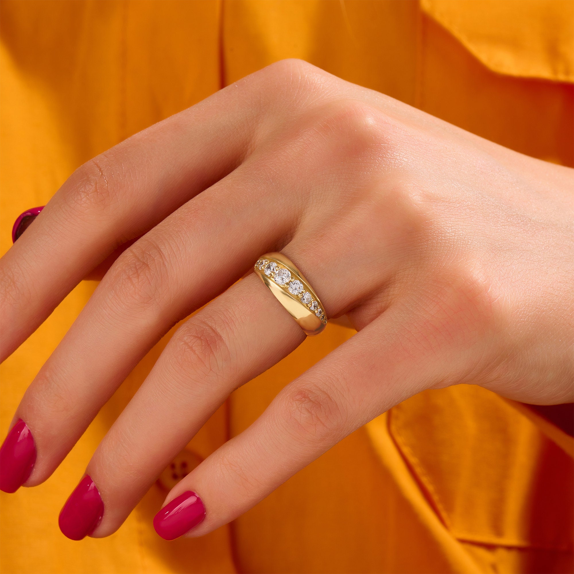 Chunky gold hotsell engagement rings