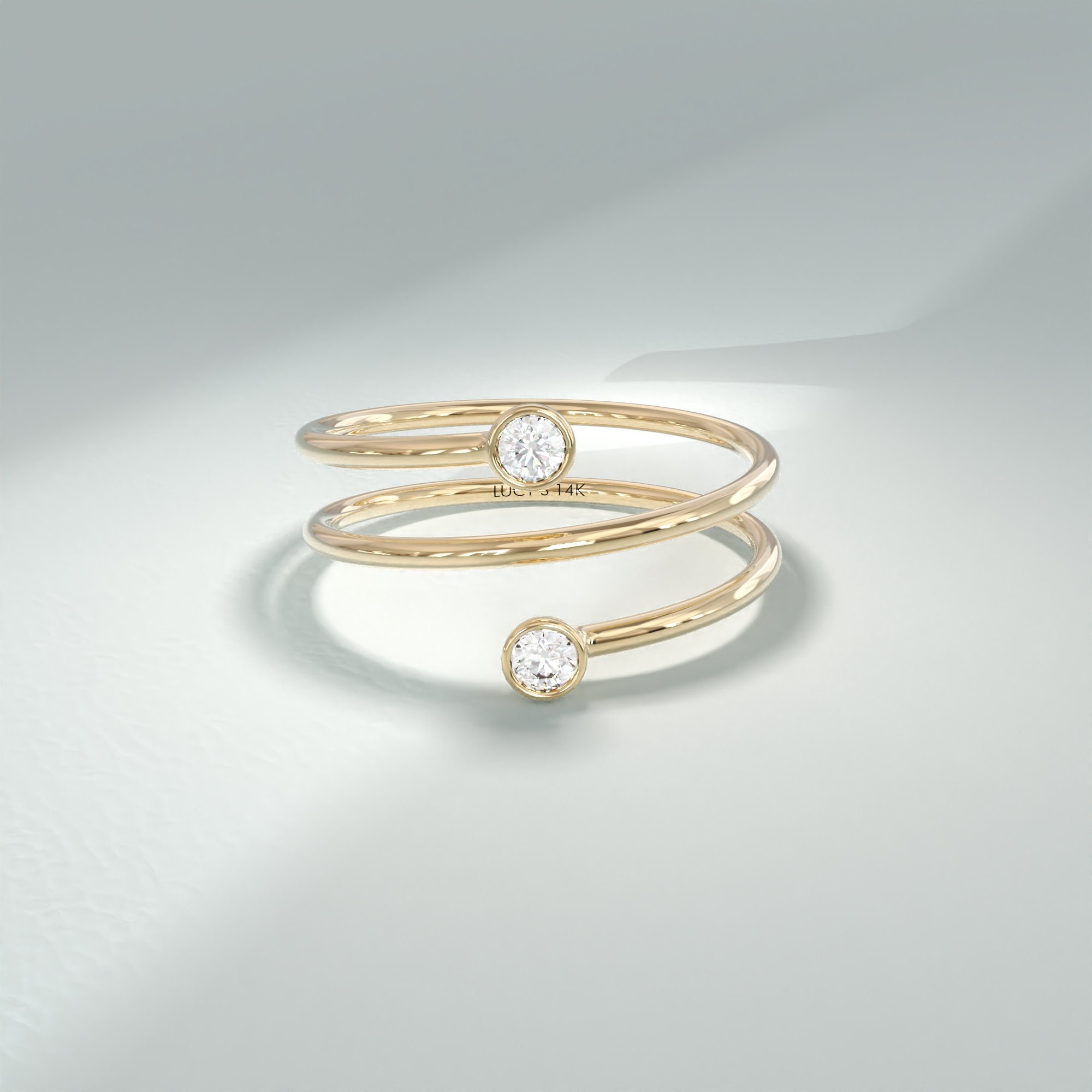 指輪・リング Volume Coil with Pave Ring #8406 8402 - NUMBERING