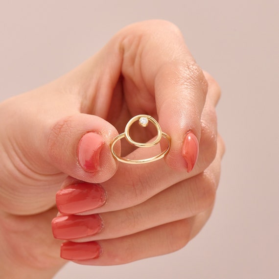 Bague cercle diamant sale