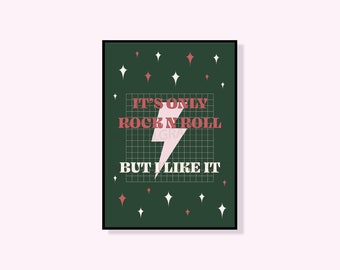 The Rolling Stones - It's Only Rock'n'Roll - Musik Print - Wand Kunst - Digital Download - Musik - Dekor - Grafik - Rock N Roll