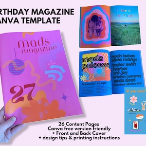 新しい誕生日マガジンCANVAテンプレートDIYカスタマイズ可能な誕生日カード親友、姉妹、DIY母の日ギフトのアイデア、思いやりのあるユニークな 画像 1