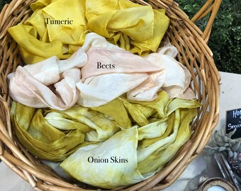 Naturally Dyed 100% Silk Scarf