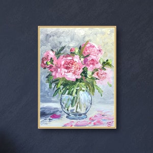 White Pampas Grass Original Painting California Pampas Grass homemade Artwork Small Oil Painting 6 by 6