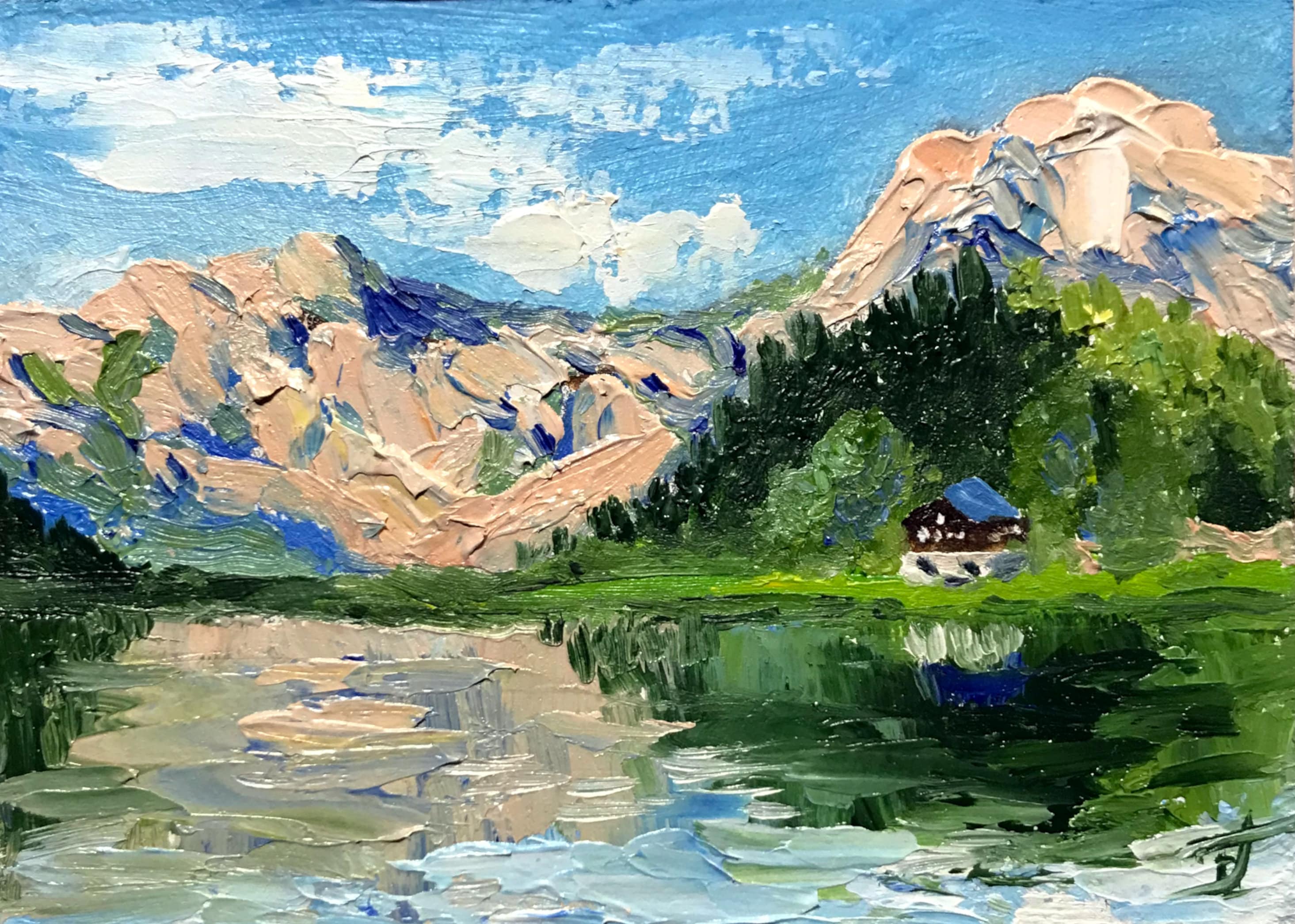 Alps Painting ACEO Swiss Landscape Original Oil Art Mountain Etsy