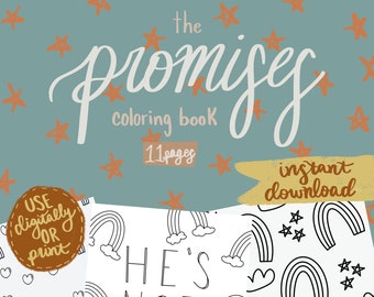 Rainbow Coloring Book: God's Promises, Hand-Drawn (Digital Download)
