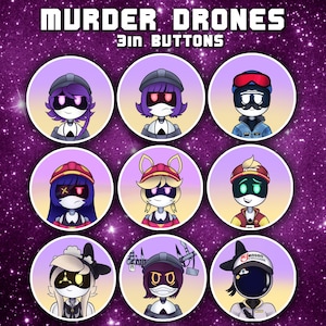 Murder Drones (Personaggi secondari) 3 in Buttons