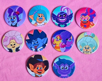 Trollstopia 3in Buttons!