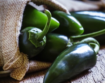 Jalepeno Chili Pepper Seeds, Open Pollinated Non GMO Heirloom Jalapeno Chili Seeds 35 Seeds