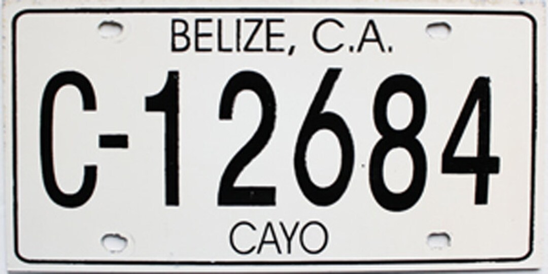 Belize License Plates Etsy