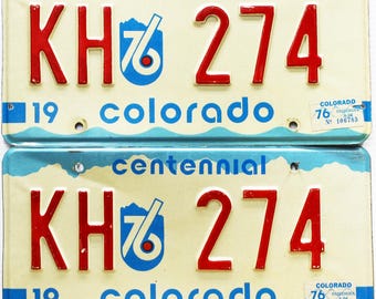 Colorado Vintage License Plates